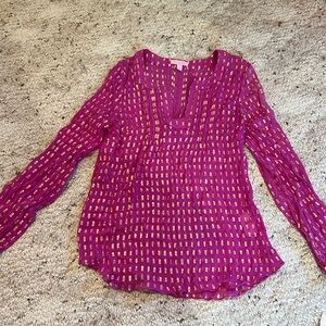 Lilly Pulitzer Silk & Metallic Swim Cover Up